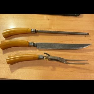 Vintage Bakelite Carving Set